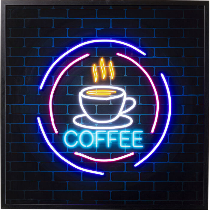 1Cbn8zHn4fxl6v Glasbild COFFEE LED 230V inkl. Leuchtmittel 3,5x80x80cm