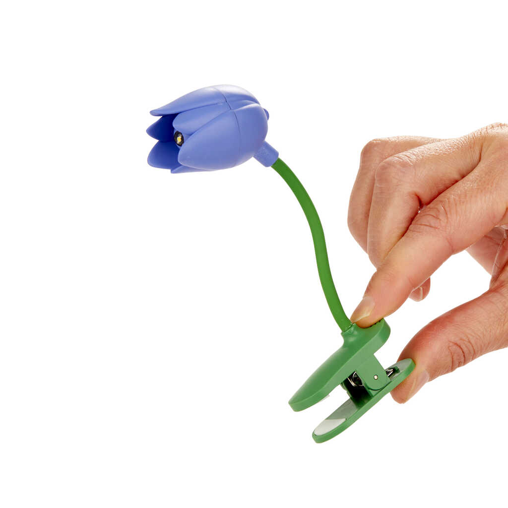 Leselampe TULIP Lila Tulpe Kunststoff Batteriebetrieben 4,3x2,5x11cm