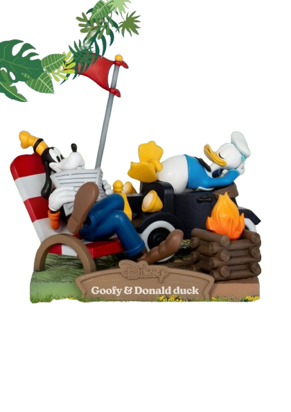 1-removebg-preview Disney Campsite Series D-Stage Sammlerstück Diorama "Goofy & Donald Duck" 9,8cm PVC
