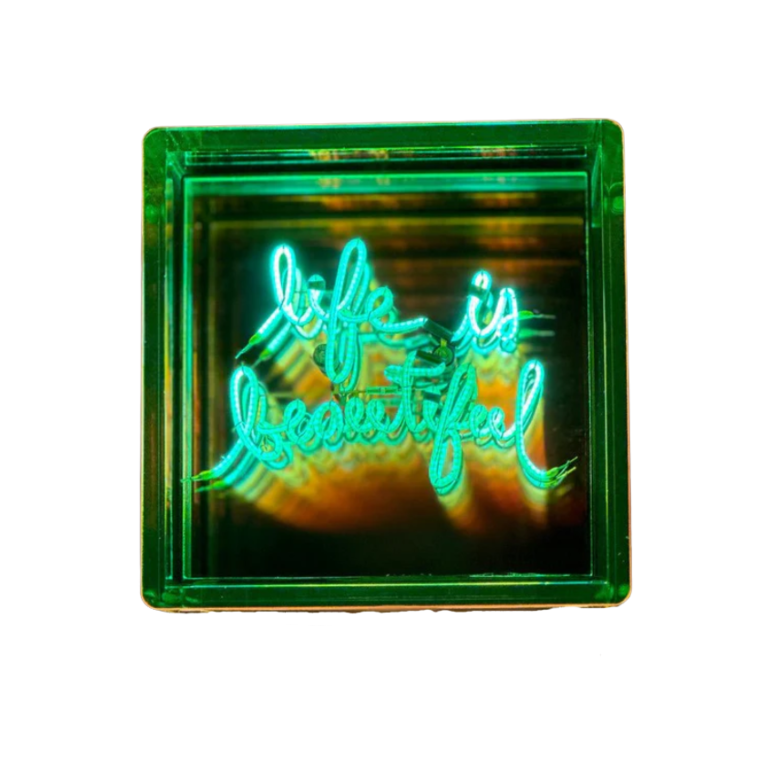 LED-Lichtwürfel LIFE IS BEAUTIFUL Mehrfarbig