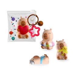 ABC Champions Happy Life Squishy Capybara mit Schlüsselanhänger 7,7x1,2x7,0cm 