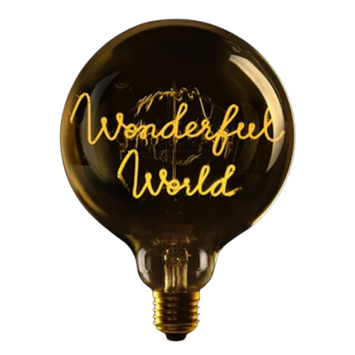 wonderfull_world-removebg-preview LED Globebirne mit Schriftzug WONDERFUL WORLD G125 E27 2W 2200K 90lm 12,5x12,5x17,2cm