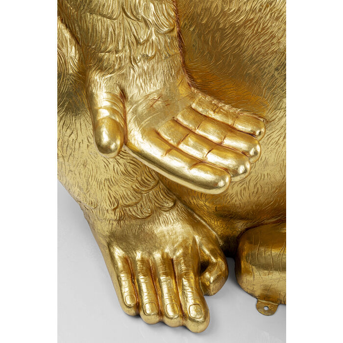 9yeOC0dUcaBVRL Dekofigur GORILLA XL Gold handgearbeitet 180x130x100cm