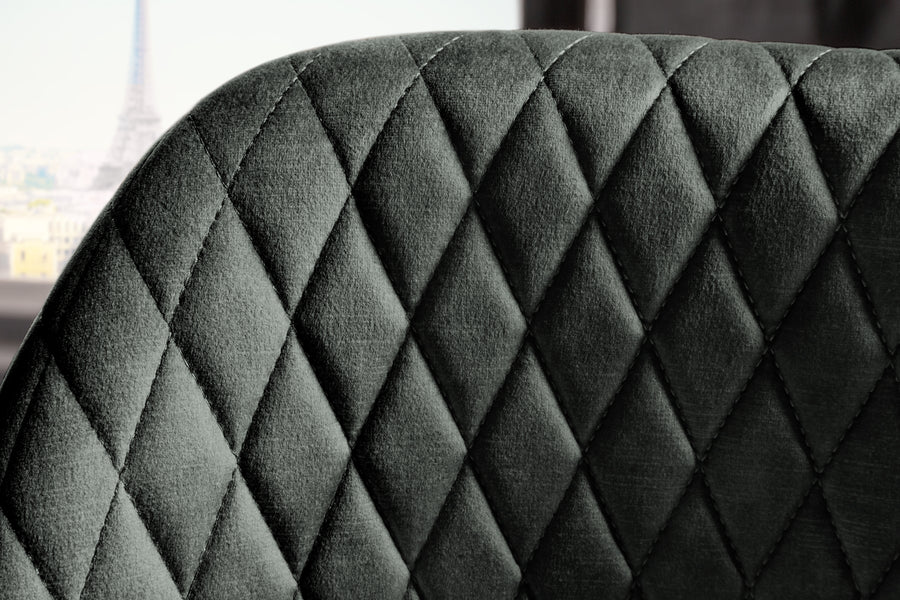 Barhocker PARIS Samt Metall Grau-Grün mit Ziersteppung 60x51x104,5cm Barhocker PARIS Samt Metall Grau-Grün mit Ziersteppung 60x51x104,5cm