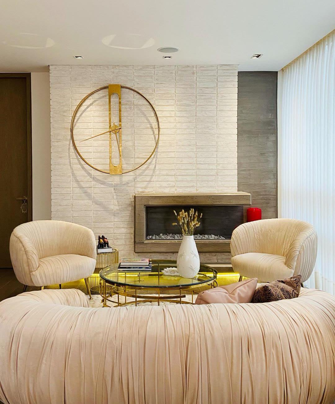 0-9 2-Sitzer-Sofa PERUGIA Samtoptik Edelstahl Creme Gold 195x119x56cm