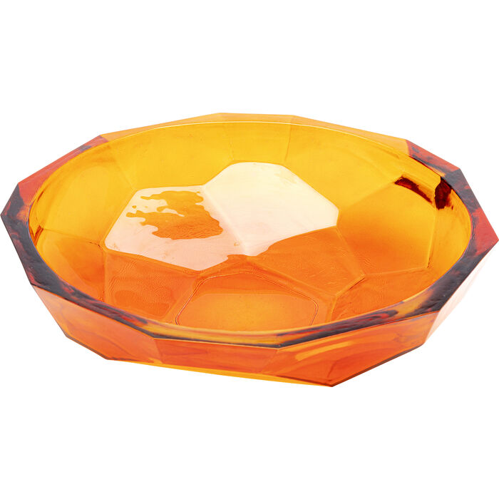195uVckhOUfXaE Dekoschale ORIGAMI Recyceltes Glas Orange 34x34x9cm