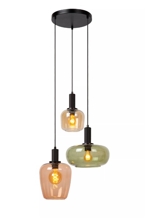 Pendelleuchte ILONA Glas 3xE27 dimmbar