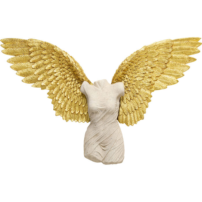 Wandobjekt GUARDIEN ANGEL FEMALE handgearbeitet Unikat 124x71cm