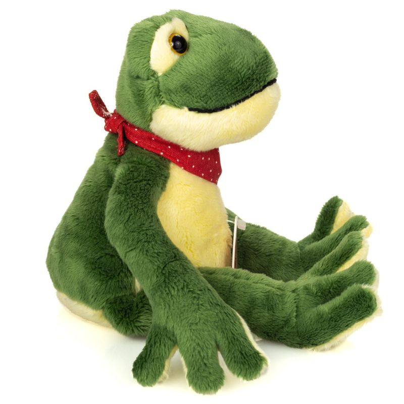 Frosch Schlenkerfrosch grün handgefertigt 7x13x28cm 