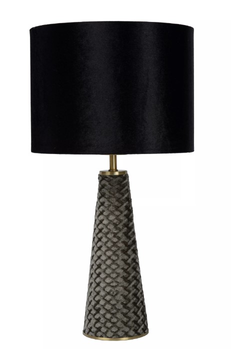 2l6xXfzLcRymY8 Tischleuchte EXTRAVAGANZA VELVET Leinen Metall E14 30x30x50cm
