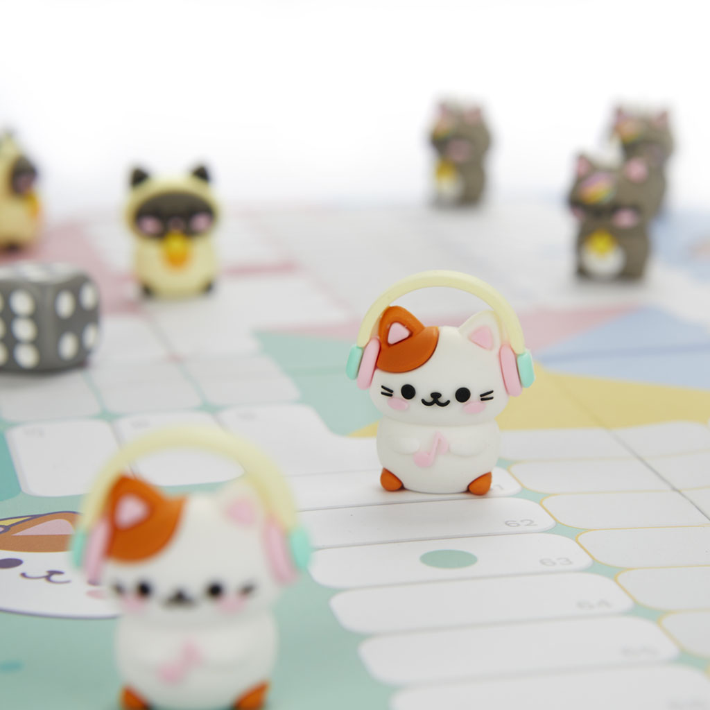 Brettspiel KAWAII PURRCHISI Mensch-Ärger-dich-nicht 22-teilig 21x33,5x2,5cm