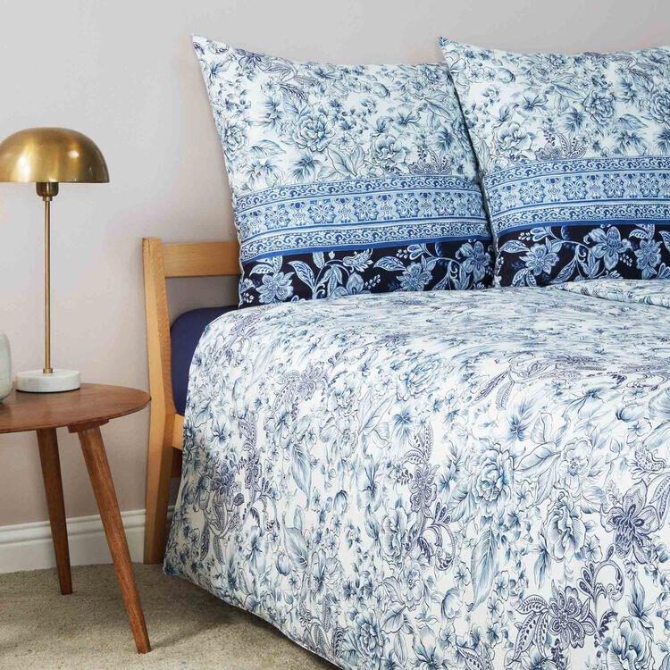 Bettwäschegarnitur CAPODIMONTE Blau 135x200cm + 80x80cm