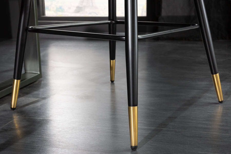 Barhocker PARIS Samt Metall Grau-Grün mit Ziersteppung 60x51x104,5cm Barhocker PARIS Samt Metall Grau-Grün mit Ziersteppung 60x51x104,5cm