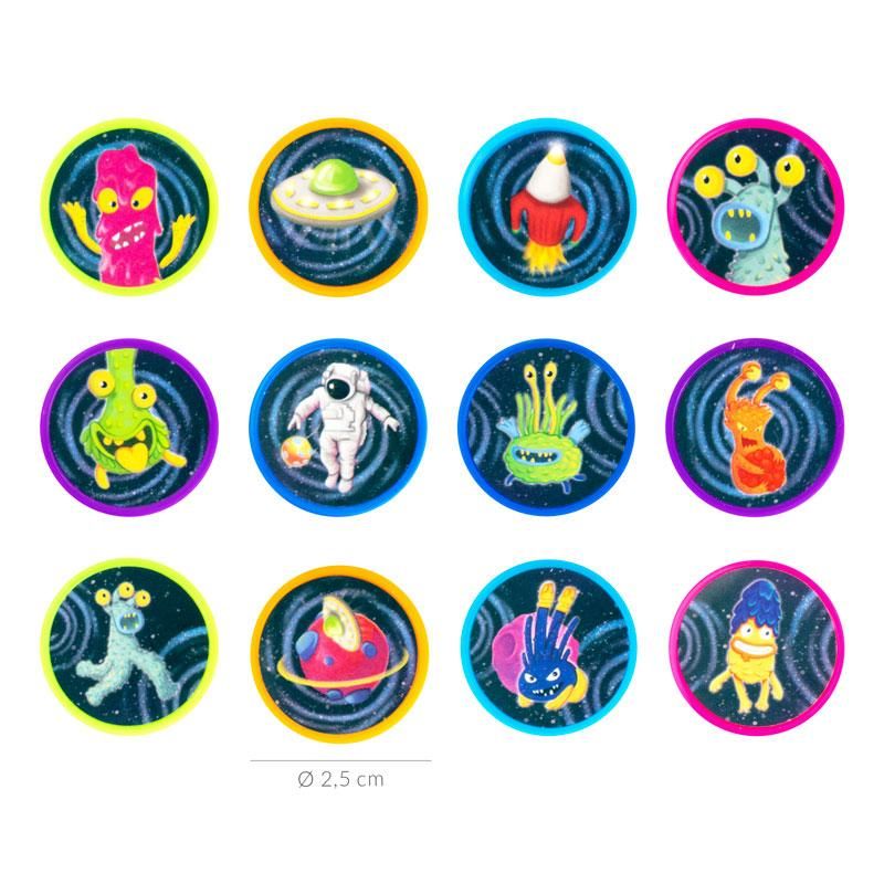 959034_d SPACE ADVENTURE Stempel selbstfärbendes Stempelkissen 2,5x2,5x3,5cm Grün