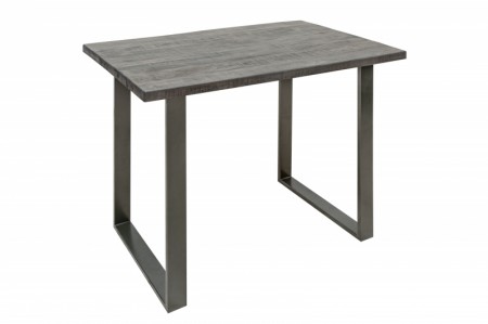 62XGQmZqFwvKeK Bartisch IRON CRAFT Mangoholz Edelstahl Grau Unikat 120x80x105cm