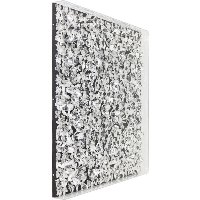 5OhZSc77SKxgLL Objektbild Silver Flower 100x100x8cm