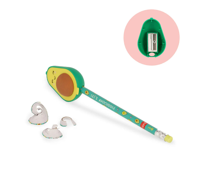 2iMwxh873IuDXw Anspitzer mit Radiergummi und Behälter - Let's Avocuddle Avocado