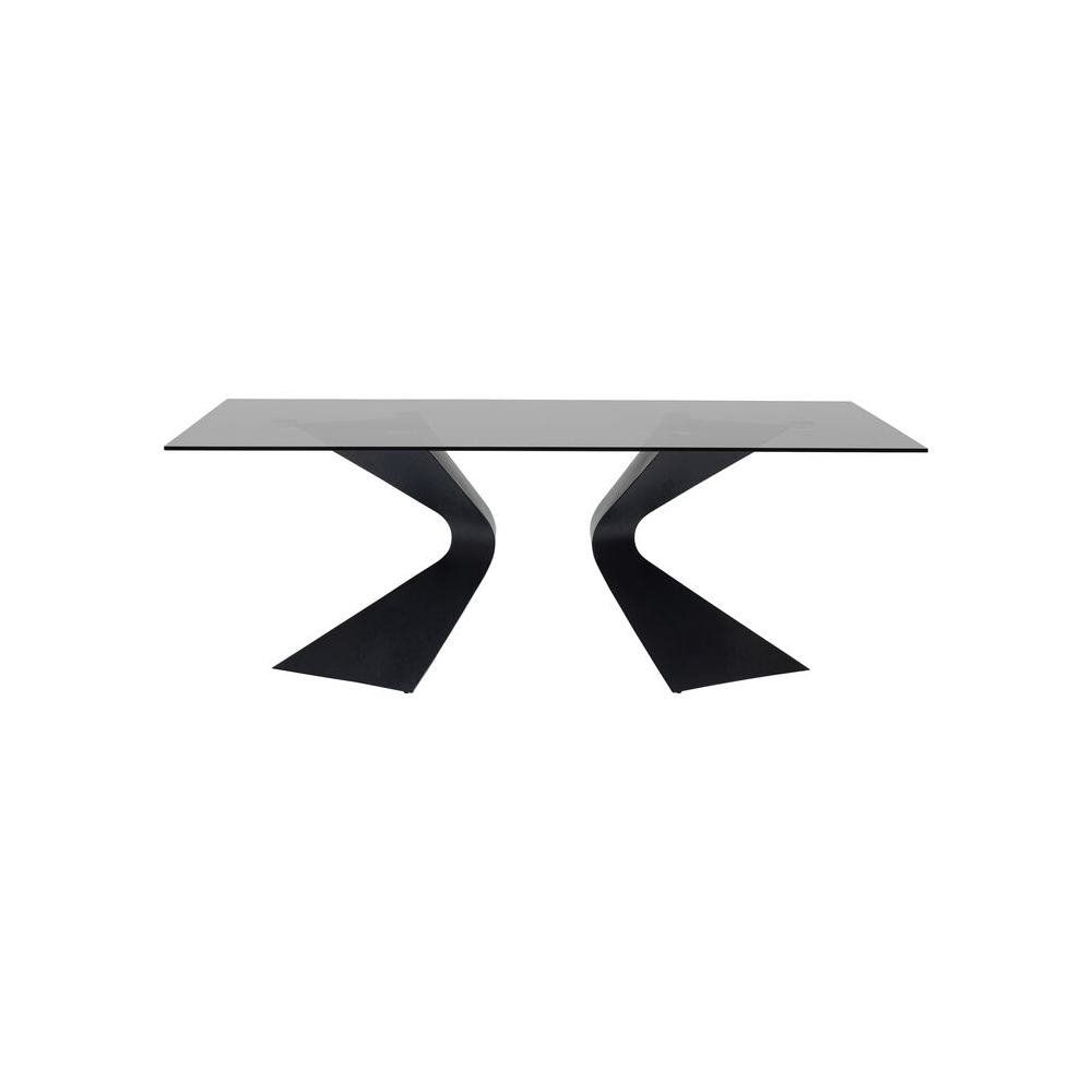 Tisch GLORIA Glas Stahl Schwarz 200x100x75cm Tisch GLORIA Glas Stahl Schwarz 200x100x75cm