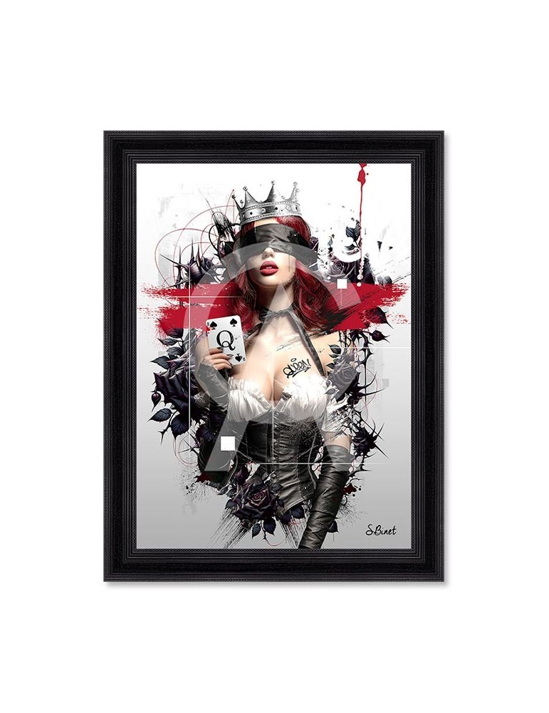 Wandbild DAME DE PIQUE by Binet inkl. Rahmen 5x62x82cm