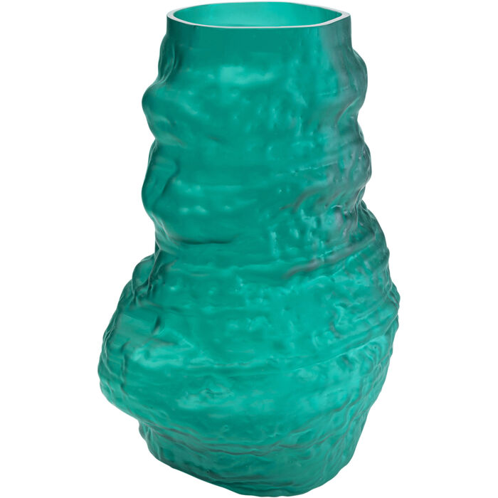 Vase Enrique Türkis mundgeblasen Unikat 46,5x34x27cm