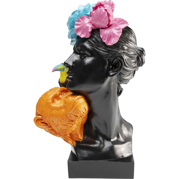 Dekofigur JUNGLE LADY Polyresin handgearbeitetes Unikat 18x26,5x40cm