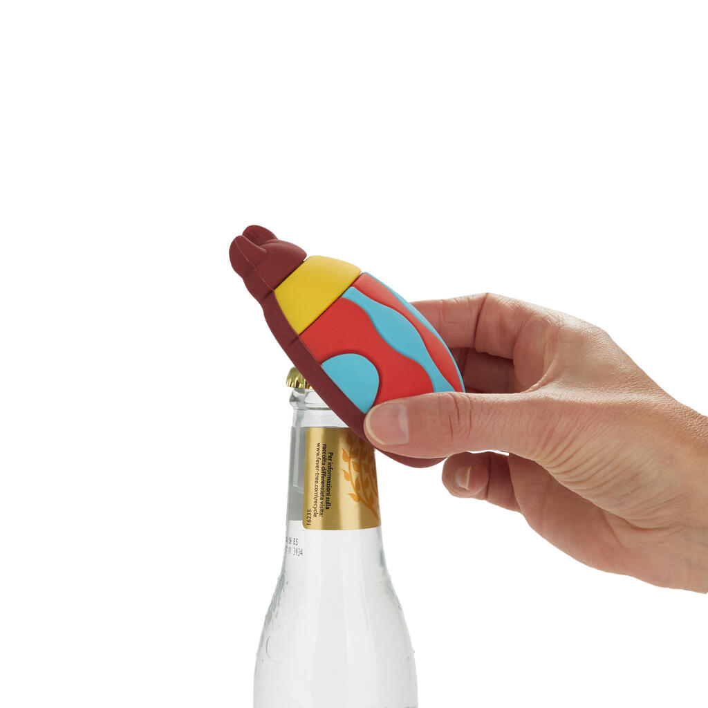 Flaschenöffner THE BEETLES Gelb Silikon Metall Magnetisch 5,5x3x9cm