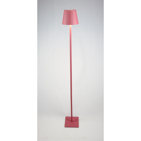 LED Outdoor Akku Stehleuchte Metall Dimmbar Touch USB-C IP44 14x14x120cm Pink