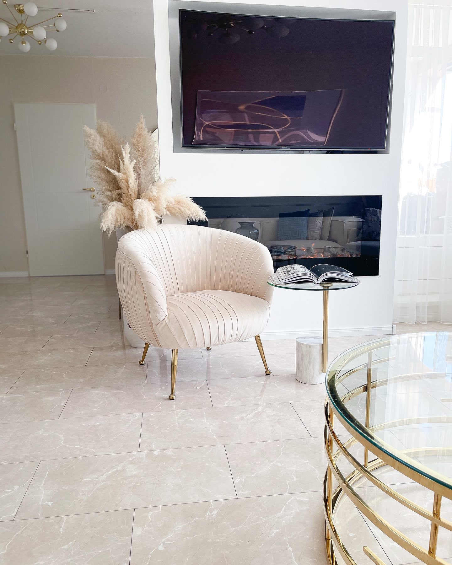 01953eaf94e4716993c6ebfac0c692d6 Sessel PERUGIA Samtoptik Edelstahl Creme Gold 79x75x75cm