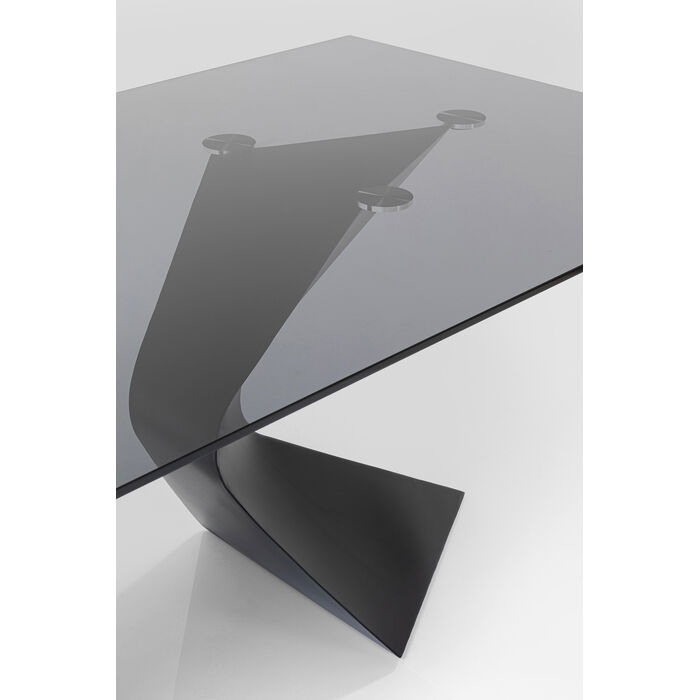 Tisch GLORIA Glas Stahl Schwarz 200x100x75cm Tisch GLORIA Glas Stahl Schwarz 200x100x75cm