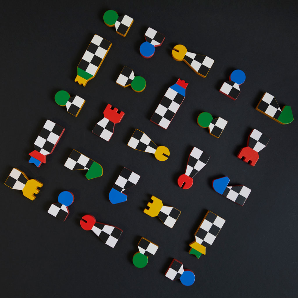 Brettspiel HEY CHESS Schach Holz Hey Studio x Balvi 30,5x30,5x3,7cm