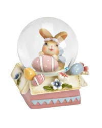 1uumbfvbPx7vBh Deko Schneekugel HASE MIT OSTEREI Glas Polyresin 5x5x6cm