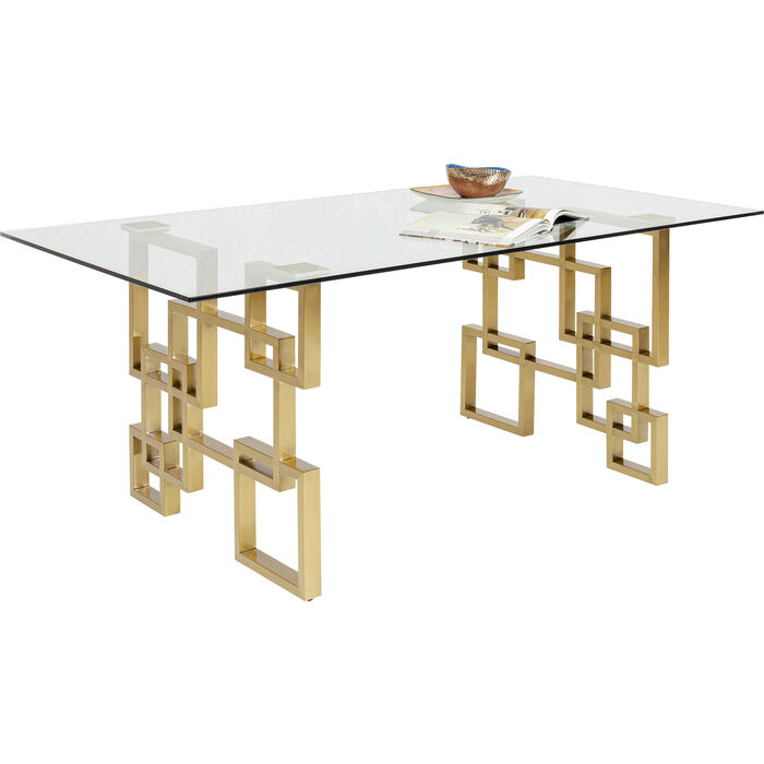 4AMA2fzje4V0Xw Tisch BOULEVARD ESG-Sicherheitsglas Gold 75x100x200cm