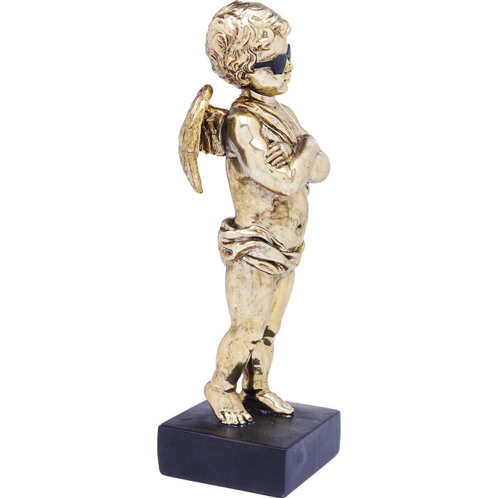 61864_2 Dekofigur COOL ANGEL Polyresin Gold 29x11,7x9cm