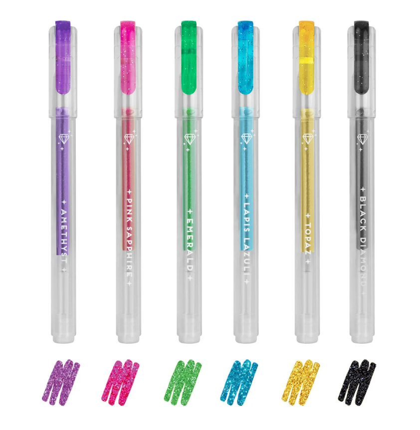 1yzD3bipPysa74 Glitzernde Mini-Gelstifte - Shine Like a Diamond 6er-Set