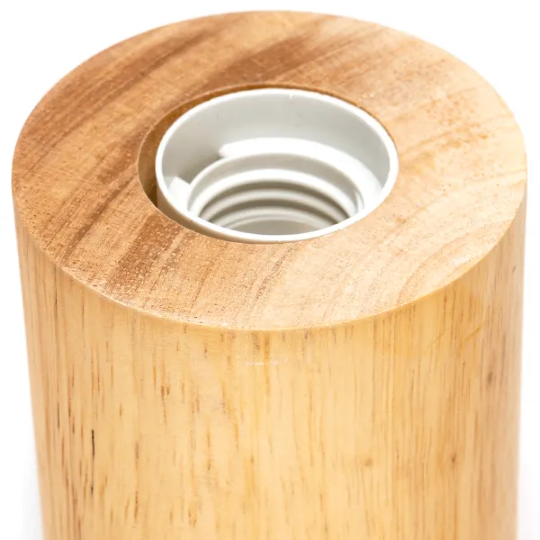 Tischleuchte Holz E27 ohne Leuchtmittel 8x8x10cm