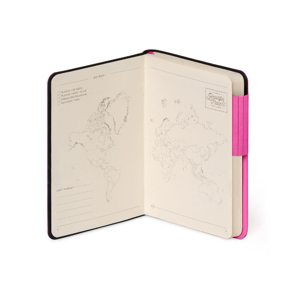 5XY4DpUtNntFs6 Liniertes Notizbuch - Small - My Notebook 9,5x13,5cm 192 nummerierte Seiten Bougainvillea Pink