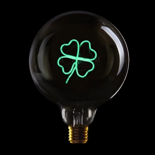 65164 LED Globebirne mit Designzug CLOVER Kleeblatt G125 E27 2,5W 170lm 12,5x12,5x17,2cm