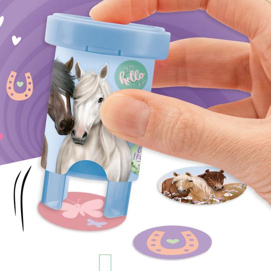Miss Melody Sticker Stempel Pferde