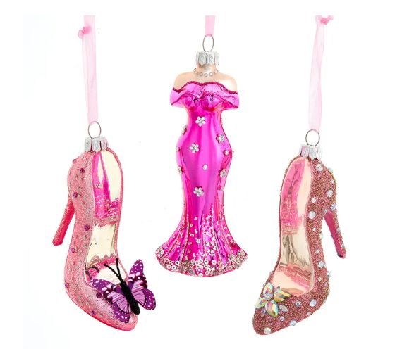 Weihnachtshänger DRESS & SHOES Glas 10cm