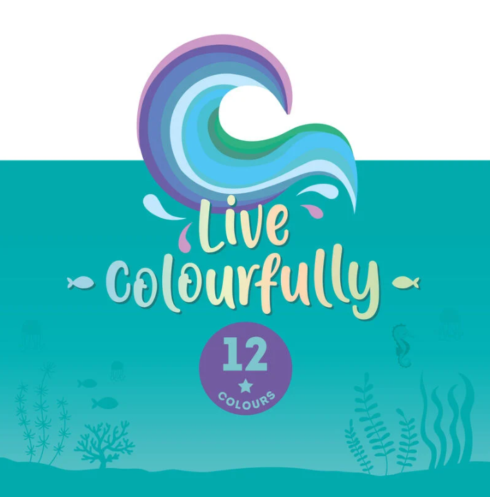 59CIUGrHset1vk Buntstifte - Live Colorfully Ocean Palette 12er-Set