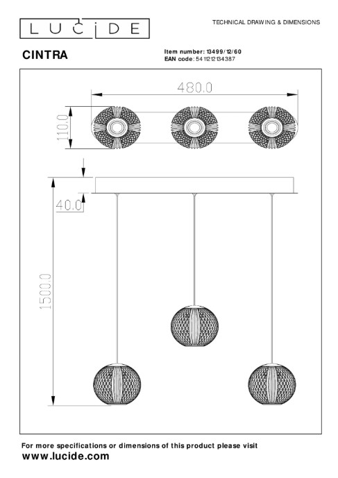 8W2hJVd8hOHcYY Pendelleuchte CINTRA Acrylglas 3x4,7W 283lm 2700K Warmweiß dimmbar