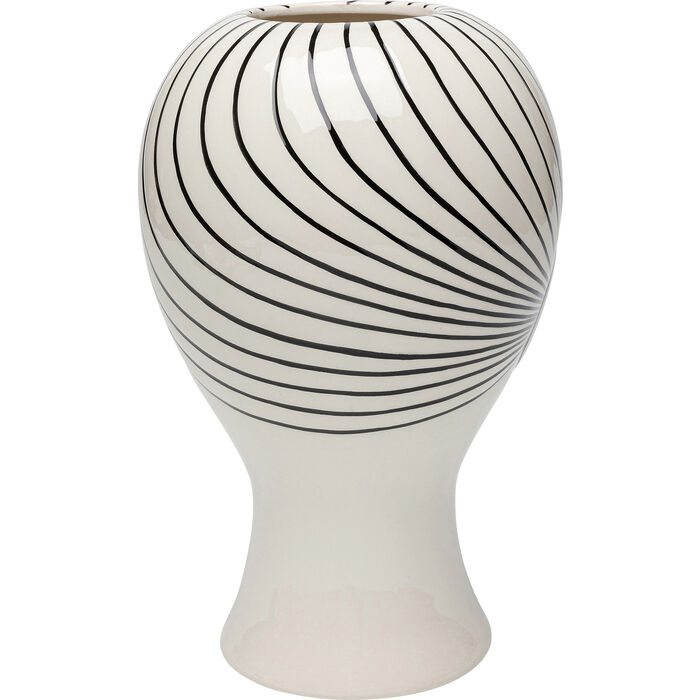 8l4ZfoQ0VRPrmW Vase Favola Lady Schwarz Weiß handgefertigt 30x19x19cm