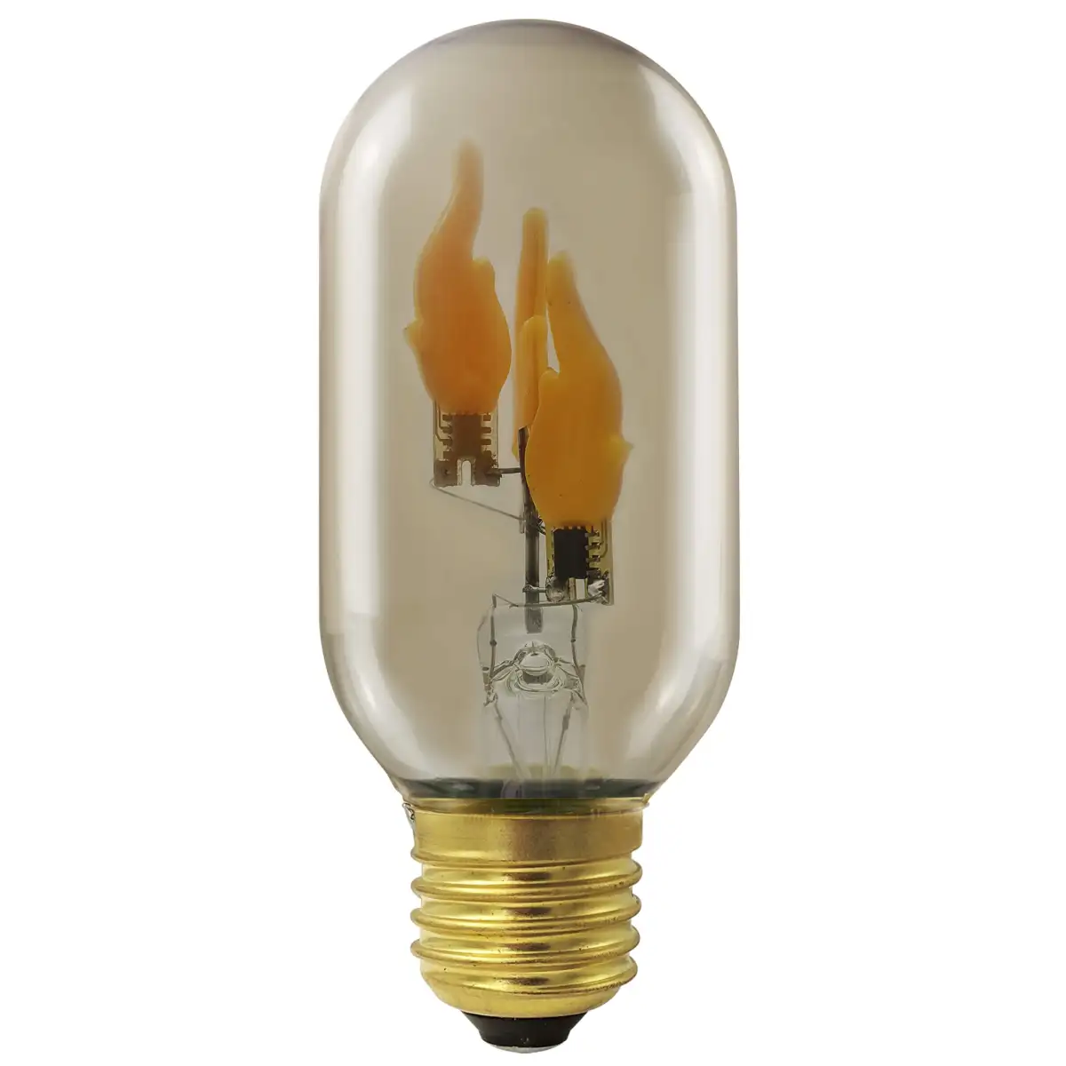 LED Filament Leuchtmittel BIG FIRE FLAME UP Radio-Style Smokey Grau E27 0,6W 1800K 60lm 4,5x4,5x11cm LED Filament Leuchtmittel BIG FIRE FLAME UP Radio-Style Smokey Grau E27 0,6W 1800K 60lm 4,5x4,5x11cm