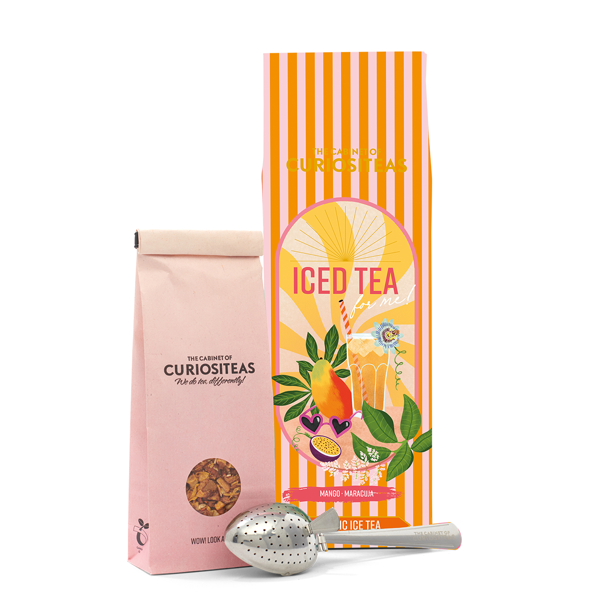 Geschenkbox mit Tee-Ei Eistee Mango Maracuja 70g Geschenkbox mit Tee-Ei Eistee Mango Maracuja 70g