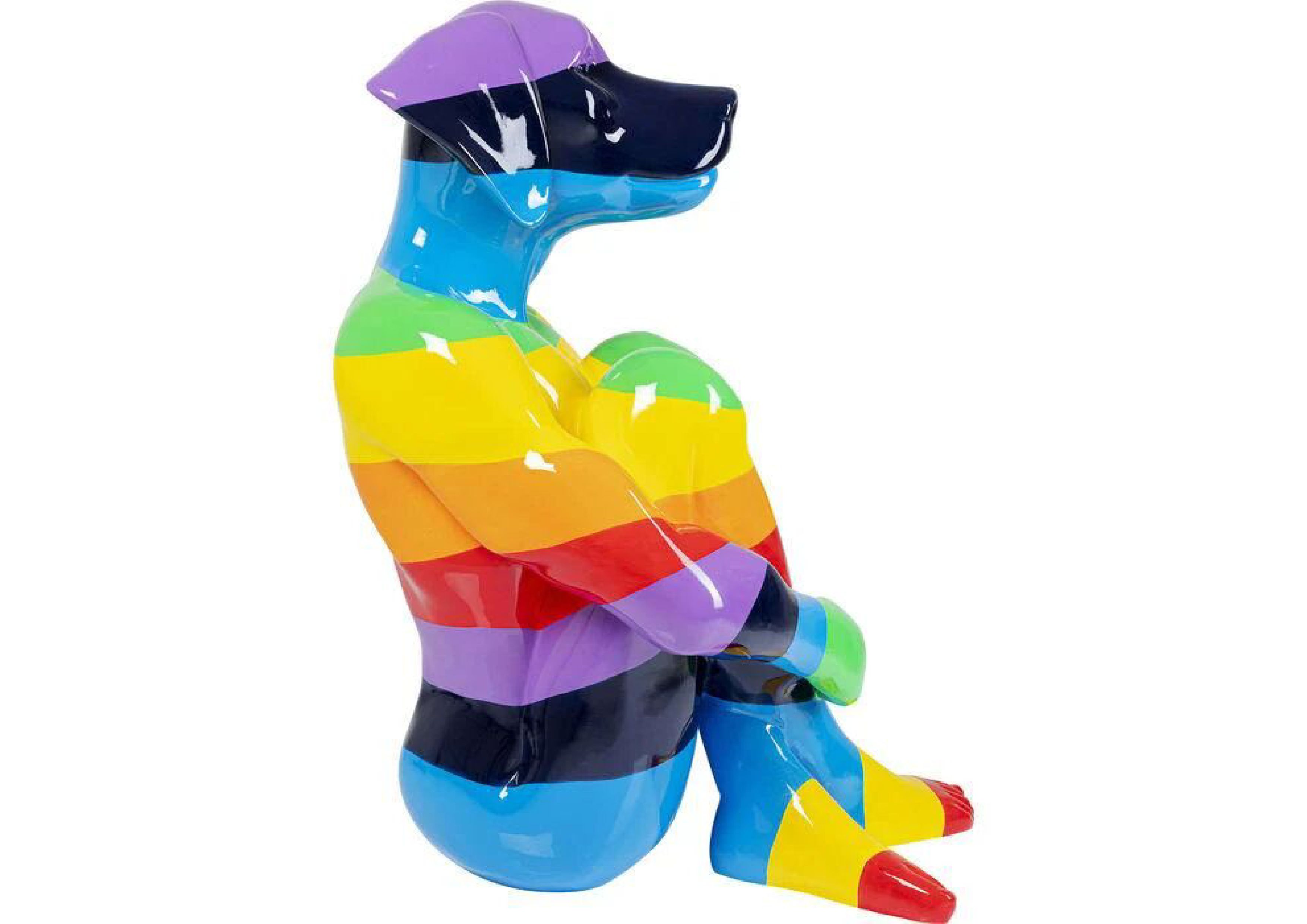Dekofigur SITTING DOG Rainbow 173x100x132cm