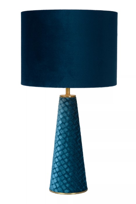Tischleuchte EXTRAVAGANZA VELVET Leinen Metall E14 30x30x50cm