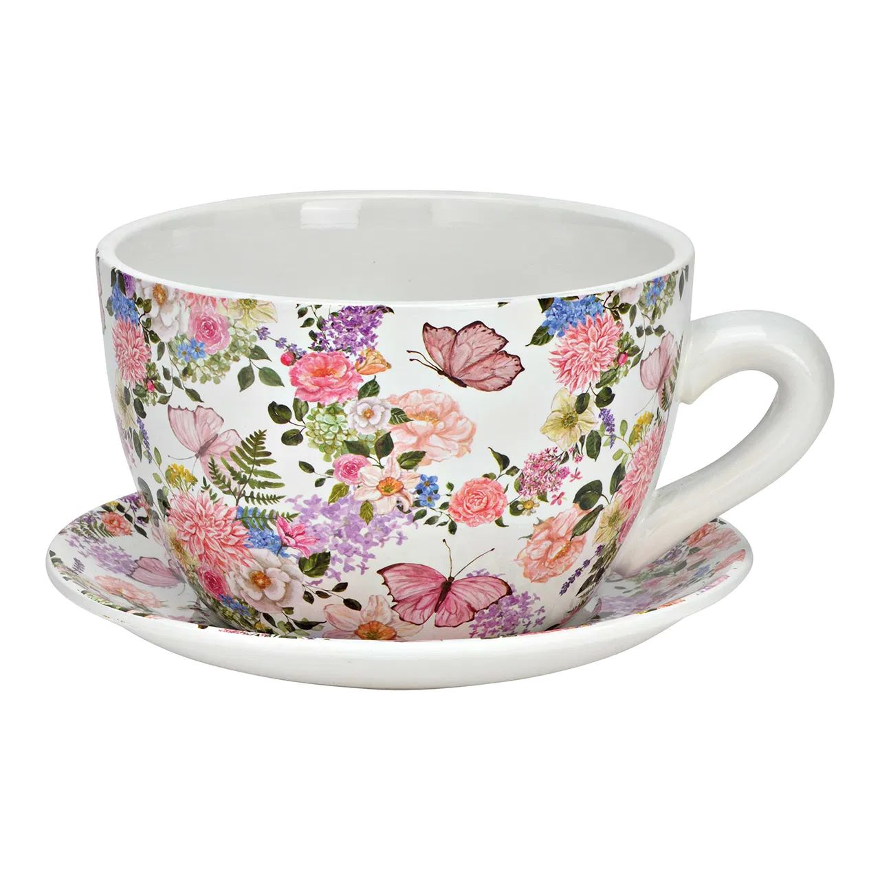 Übertopf BLUMENTOPF-TASSE Keramik Bunt 23x25x14cm