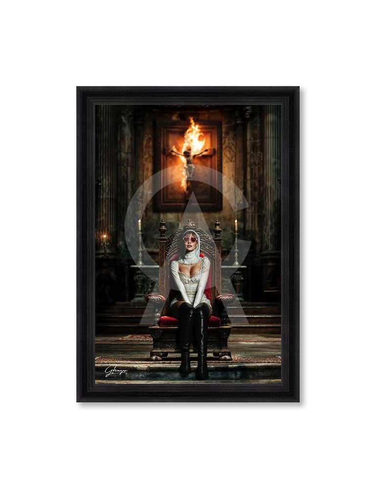 Wandbild FIRE CHURCH by Alexandre Granger inkl. Rahmen 7,2x72x102cm