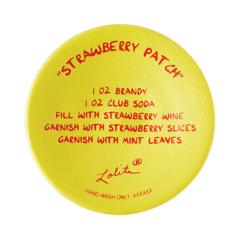 Weinglas STRAWBERRY PATCH by Lolita handbemalt Unikat 444ml 10x10x12,5cm Weinglas STRAWBERRY PATCH by Lolita handbemalt Unikat 444ml 10x10x12,5cm