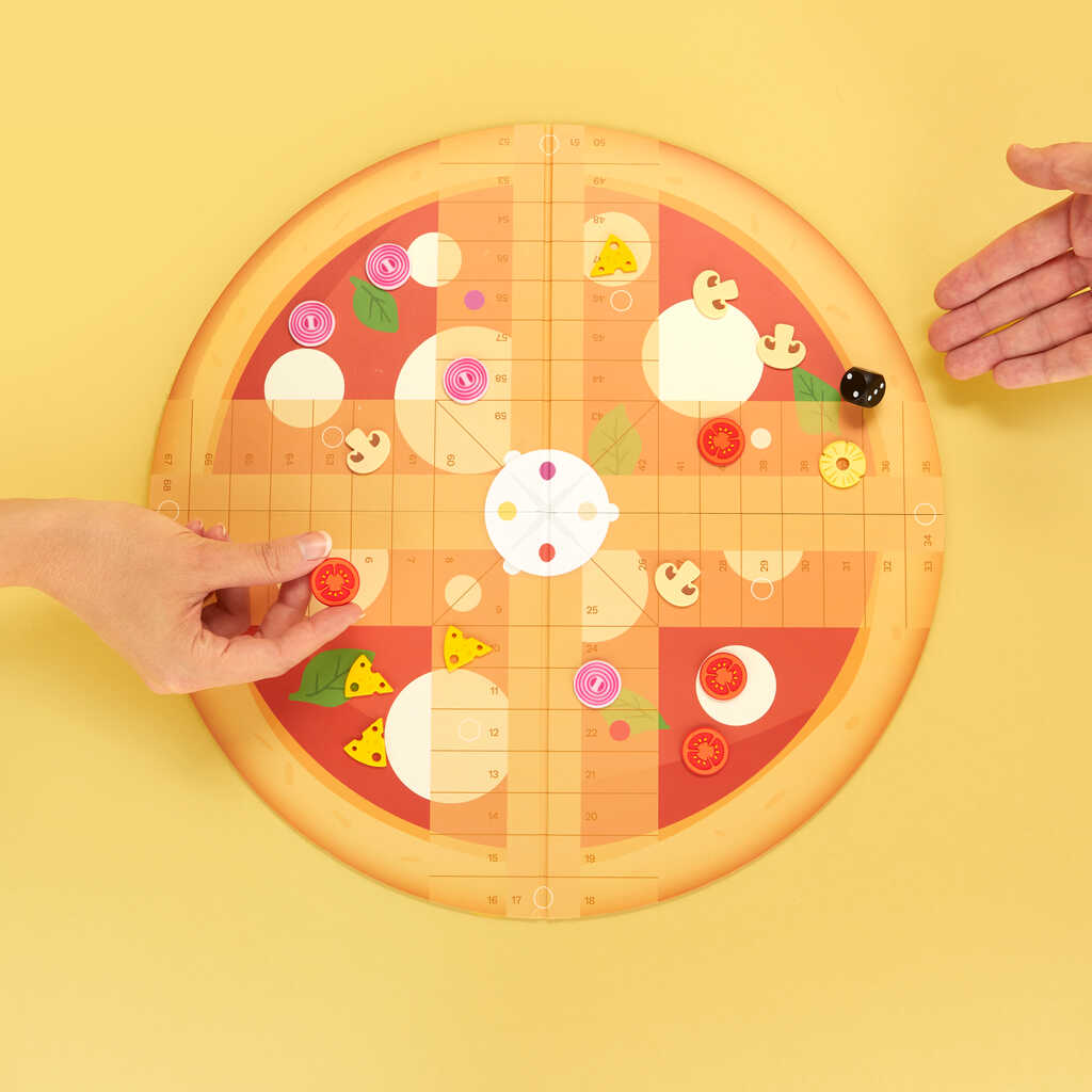 Brettspiel LUDOS PIZZA "Mensch-Ärger-dich-nicht" 16-teilig 26x26x3cm